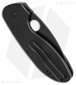 Spyderco Efficient Liner Lock Knife Black G-10 (3" Black) C216GPBBK -Spyderco Sales Spyderco Efficient Liner lock Knife Black G10 3in Black BHQ 93629 td side