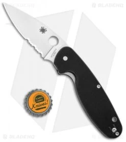 Spyderco Emphasis Liner Lock Knife Black G-10 (3.61" Satin Serr) C245GPS 9 Spyderco Emphasis Liner Lock Knife Black G-10 (3.61" Satin Serr) C245GPS -Spyderco Sales Spyderco Emphasis LL Black G 10 Satin Serr C245GPS BHQ 97495 jr bottlecap