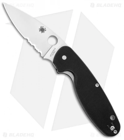 Spyderco Emphasis Liner Lock Knife Black G-10 (3.61" Satin Serr) C245GPS 3 Spyderco Emphasis Liner Lock Knife Black G-10 (3.61" Satin Serr) C245GPS