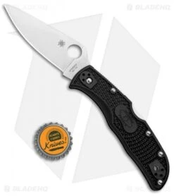 Spyderco Endela Lightweight Lockback Knife Black FRN (3.41" Satin) C243PBK -Spyderco Sales Spyderco Endela Lightweight LB Black FRN Satin C243PBK BHQ 97436 jr bottlecap