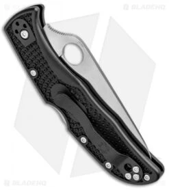 Spyderco Endela Lightweight Lockback Knife Black FRN (3.41" Satin) C243PBK -Spyderco Sales Spyderco Endela Lightweight LB Black FRN Satin C243PBK BHQ 97436 jr side