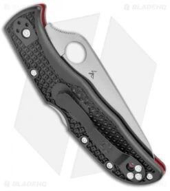 Spyderco Endela Thin Red Line Knife Black FRN (3.4" Serr Satin) C243FPSBKRD 8 Spyderco Endela Thin Red Line Knife Black FRN (3.4" Serr Satin) C243FPSBKRD -Spyderco Sales Spyderco Endela Thin Red Line Black FRN Satin Serr C243FPSBKRD BHQ 125866 jr side