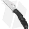 Spyderco Endela Wharncliffe Lockback Knife Black FRN (3.5" Satin Serr) -Spyderco Sales Spyderco Endela Wharncliffe Back Lock Black FRN Satin Serr C243FSWCBK BHQ 138212 jr