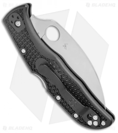 Spyderco Endela Wharncliffe Lockback Knife Black FRN (3.5" Satin Serr) 5 Spyderco Endela Wharncliffe Lockback Knife Black FRN (3.5" Satin Serr) - Image 3