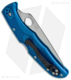 Spyderco Endura 4 Knife Flat Ground Blue FRN (3.75" Satin Plain) C10FPBL 7 Spyderco Endura 4 Knife Flat Ground Blue FRN (3.75" Satin Plain) C10FPBL -Spyderco Sales Spyderco Endura 4 Blue C10FPBL BHQ 5335 jr side