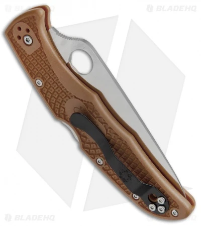 Spyderco Endura 4 Knife Flat Ground Brown FRN (3.75" Satin Plain) C10FPBN 5 Spyderco Endura 4 Knife Flat Ground Brown FRN (3.75" Satin Plain) C10FPBN - Image 3