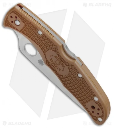 Spyderco Endura 4 Knife Flat Ground Brown FRN (3.75" Satin Plain) C10FPBN 4 Spyderco Endura 4 Knife Flat Ground Brown FRN (3.75" Satin Plain) C10FPBN - Image 2