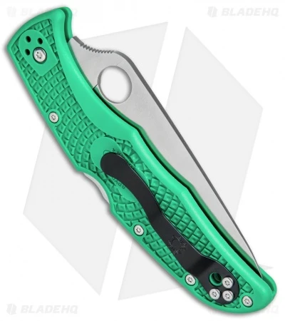 Spyderco Endura 4 Knife Flat Ground Green FRN (3.75" Satin) C10FPGR 5 Spyderco Endura 4 Knife Flat Ground Green FRN (3.75" Satin) C10FPGR - Image 3
