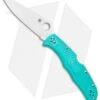 Spyderco Endura 4 Knife Flat Ground Tantalizing Teal FRN (3.75" Satin) -Spyderco Sales Spyderco Endura 4 Flat Ground Tantalizing Teal FRN Satin C10FPTLS30V BHQ 112174 jr
