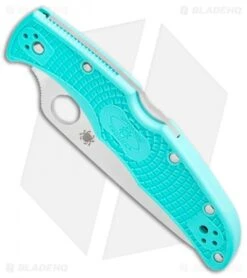 Spyderco Endura 4 Knife Flat Ground Tantalizing Teal FRN (3.75" Satin) 8 Spyderco Endura 4 Knife Flat Ground Tantalizing Teal FRN (3.75" Satin) -Spyderco Sales Spyderco Endura 4 Flat Ground Tantalizing Teal FRN Satin C10FPTLS30V BHQ 112174 jr spine