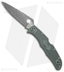 Spyderco Endura 4 Knife Foliage Green (3.75" Zebra Damascus) C10PFGD4