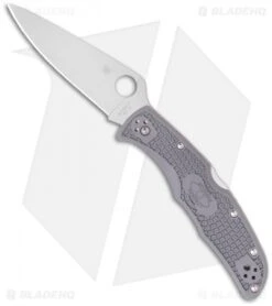 Spyderco Endura 4 Knife Flat Ground Gray FRN (3.75" Satin Plain) C10FPGY