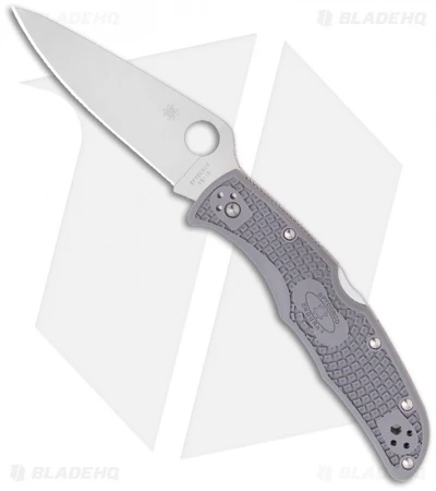 Spyderco Endura 4 Knife Flat Ground Gray FRN (3.75" Satin Plain) C10FPGY 3 Spyderco Endura 4 Knife Flat Ground Gray FRN (3.75" Satin Plain) C10FPGY
