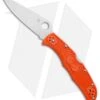 Spyderco Endura 4 Knife Flat Ground Orange FRN (3.75" Satin) C10FPOR