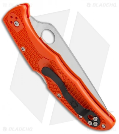 Spyderco Endura 4 Knife Flat Ground Orange FRN (3.75" Satin) C10FPOR 5 Spyderco Endura 4 Knife Flat Ground Orange FRN (3.75" Satin) C10FPOR - Image 3