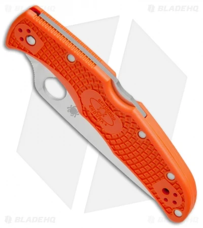 Spyderco Endura 4 Knife Flat Ground Orange FRN (3.75" Satin) C10FPOR 4 Spyderco Endura 4 Knife Flat Ground Orange FRN (3.75" Satin) C10FPOR - Image 2