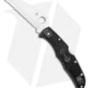 Spyderco Endura 4 Wharncliffe Back Lock Knife Black FRN (3.75" Satin Serr) -Spyderco Sales Spyderco Endura 4 Wharncliffe BL Black FRN Satin Serr C10FSWCBK BHQ 93624 jr