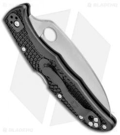 Spyderco Endura 4 Wharncliffe Back Lock Knife Black FRN (3.75" Satin Serr) -Spyderco Sales Spyderco Endura 4 Wharncliffe BL Black FRN Satin Serr C10FSWCBK BHQ 93624 jr side