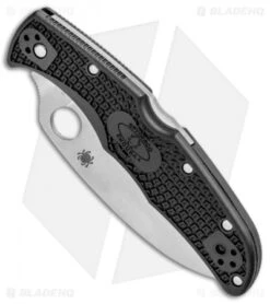 Spyderco Endura 4 Wharncliffe Back Lock Knife Black FRN (3.75" Satin Serr) -Spyderco Sales Spyderco Endura 4 Wharncliffe BL Black FRN Satin Serr C10FSWCBK BHQ 93624 jr spine