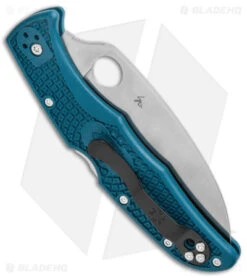 Spyderco Endura 4 Wharncliffe Back Lock Knife Blue FRN (3.75" Satin K390) 12 Spyderco Endura 4 Wharncliffe Back Lock Knife Blue FRN (3.75" Satin K390) -Spyderco Sales Spyderco Endura 4 Wharncliffe Back Lock Blue FRN Satin BHQ 174851 jr side 2