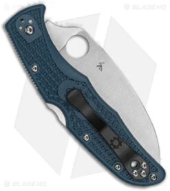 Spyderco Endura 4 Wharncliffe Back Lock Knife Blue FRN (3.75" Satin K390) 9 Spyderco Endura 4 Wharncliffe Back Lock Knife Blue FRN (3.75" Satin K390) -Spyderco Sales Spyderco Endura 4 Wharncliffe Back Lock Blue FRN Satin BHQ 174851 jr side