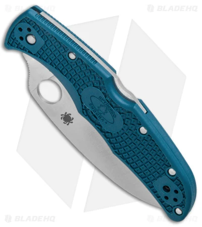 Spyderco Endura 4 Wharncliffe Back Lock Knife Blue FRN (3.75" Satin K390) 6 Spyderco Endura 4 Wharncliffe Back Lock Knife Blue FRN (3.75" Satin K390) - Image 4