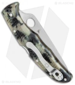 Spyderco Endura 4 Lockback Knife Glow Zome Green (3.75" Satin) GITD -Spyderco Sales Spyderco Endura Zome Glow Green FRN C10ZFPGITD BHQ 112070 jr side