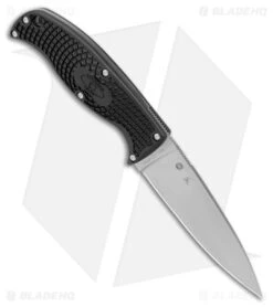Spyderco Sales -Spyderco Sales Spyderco Enuff 2 Leaf Fixed Blade Black FRN Satin BHQ 145711 jr spine