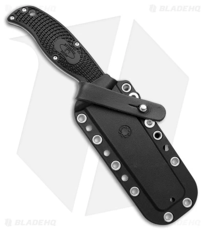 Spyderco Enuff 2 Leaf Fixed Blade Knife Black FRN (3.9" Satin Serr) FB31SBK2 5 Spyderco Enuff 2 Leaf Fixed Blade Knife Black FRN (3.9" Satin Serr) FB31SBK2 - Image 3