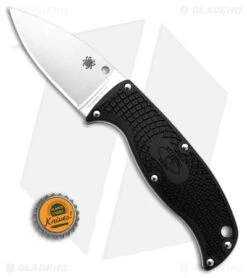 Spyderco Enuff Leaf Fixed Blade Knife (2.75" Satin) FB31PBK -Spyderco Sales Spyderco Enuff Leaf FB 2in Satin BHQ 14707 td size