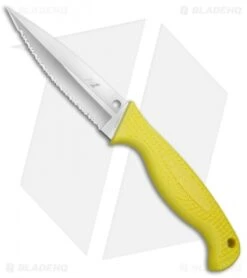 Spyderco Fish Hunter Salt Knife Yellow (4.39" Satin Full Serr) FB40SYL