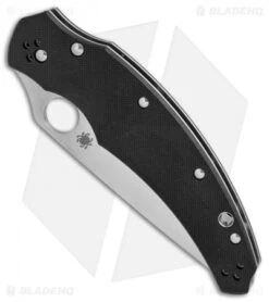 Spyderco Hennicke Opus Liner Lock Knife Black G-10 (3.75" Satin) C218GP -Spyderco Sales Spyderco Hennicke Opus black G10 satin BHQ 50830 er spine
