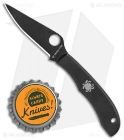 Spyderco HoneyBee Black Slip Joint Knife Stainless Steel (1.6" Black) C137BKP -Spyderco Sales Spyderco HoneyBee Black Slip Joint Knife Stainless Steel 1.6 Black C137BKP BHQ 116289 LS Bottlecap