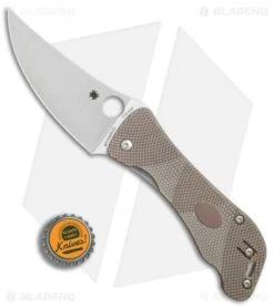 Spyderco Hundred Pacer Liner Lock Knife Brown/Tan G-10 (4" Satin) C225GP 9 Spyderco Hundred Pacer Liner Lock Knife Brown/Tan G-10 (4" Satin) C225GP -Spyderco Sales Spyderco Hundred Pacer Brown Tan G10 Satin BHQ 67331 er bottlecap