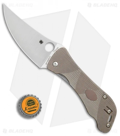 Spyderco Hundred Pacer Liner Lock Knife Brown/Tan G-10 (4" Satin) C225GP 6 Spyderco Hundred Pacer Liner Lock Knife Brown/Tan G-10 (4" Satin) C225GP - Image 4