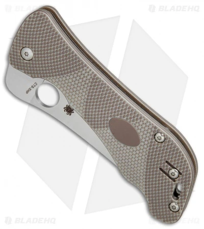 Spyderco Hundred Pacer Liner Lock Knife Brown/Tan G-10 (4" Satin) C225GP 5 Spyderco Hundred Pacer Liner Lock Knife Brown/Tan G-10 (4" Satin) C225GP - Image 3