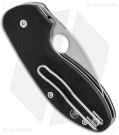 Spyderco Insistent Liner Lock Knife Black G-10 (2.48" Satin Serr) C246GPS -Spyderco Sales Spyderco Insistent LL Black G 10 Satin Serr C246GPS BHQ 97496 jr side