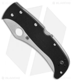 Spyderco James Keating Chinook 4 Lockback Knife Black G-10 (3.8" Satin) C63GP4 -Spyderco Sales Spyderco James Keating Chinook 4 black G10 satin BHQ 50816 er spine