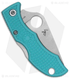 Spyderco Ladybug 3 Folding Knife Teal FRN (1.94" S30V) LTLP3 -Spyderco Sales Spyderco LadyBug 3 Knief Teal FRN Satin BHQ 176101 jr side