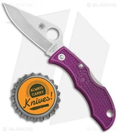 Spyderco Ladybug 3 Knife Purple FRN (1.94" Satin) LPRP3 -Spyderco Sales Spyderco Ladybug 3 Purple FRN LPRP3 BHQ 4195 jr bottlecap