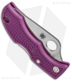 Spyderco Ladybug 3 Knife Purple FRN (1.94" Satin) LPRP3 -Spyderco Sales Spyderco Ladybug 3 Purple FRN LPRP3 BHQ 4195 jr side