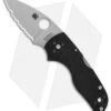 Spyderco Lil' Native Lockback Knife Black G-10 (2.5" Satin Full Serr) C230MBGS 2 Spyderco Lil' Native Lockback Knife Black G-10 (2.5" Satin Full Serr) C230MBGS -Spyderco Sales Spyderco Lil Native Black G10 satin full serr BHQ 78707 er