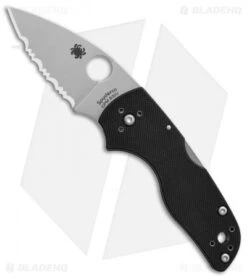 Spyderco Lil' Native Lockback Knife Black G-10 (2.5" Satin Full Serr) C230MBGS