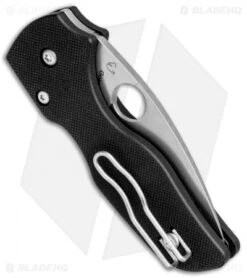 Spyderco Lil' Native Compression Lock Knife Black G-10 (2.5" Satin) C230GP -Spyderco Sales Spyderco Lil Native Compression Black G 10 Satin C230GP BHQ 77976 jr side