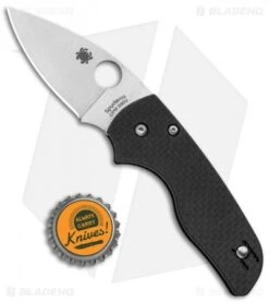 Spyderco Lil' Native Compression Lock Knife Carbon Fiber (2.5" Satin S90V) -Spyderco Sales Spyderco Lil Native Compression Lock CF Satin C230CF90VP BHQ 112413 jr bottlecap