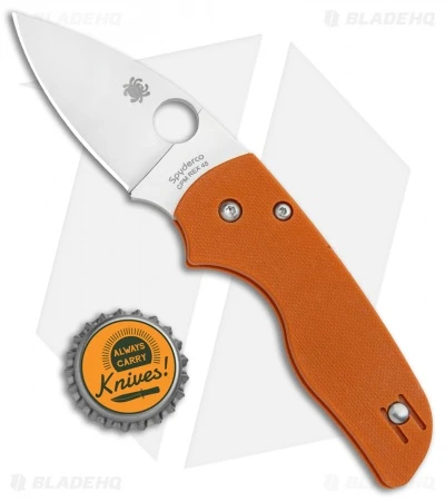 Spyderco Lil' Native Compression Lock Knife Orange G-10 (2.5" Satin) C230GPBORE 6 Spyderco Lil' Native Compression Lock Knife Orange G-10 (2.5" Satin) C230GPBORE - Image 4
