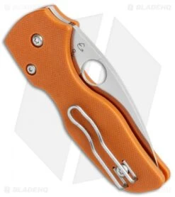 Spyderco Lil' Native Compression Lock Knife Orange G-10 (2.5" Satin) C230GPBORE 8 Spyderco Lil' Native Compression Lock Knife Orange G-10 (2.5" Satin) C230GPBORE -Spyderco Sales Spyderco Lil Native Compression Lock Orange G 10 Satin C230GPBORE BHQ 106191 jr side