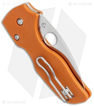 Spyderco Lil' Native Compression Lock Knife Orange G-10 (2.5" Satin) C230GPBORE 5 Spyderco Lil' Native Compression Lock Knife Orange G-10 (2.5" Satin) C230GPBORE - Image 3