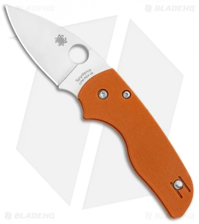 Spyderco Lil' Native Compression Lock Knife Orange G-10 (2.5" Satin) C230GPBORE 3 Spyderco Lil' Native Compression Lock Knife Orange G-10 (2.5" Satin) C230GPBORE