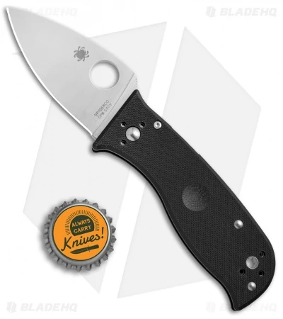 Spyderco Lil' Temperance 3 Compression Lock Knife Black G10 (2.9" Satin) C69GP3 6 Spyderco Lil' Temperance 3 Compression Lock Knife Black G10 (2.9" Satin) C69GP3 - Image 4